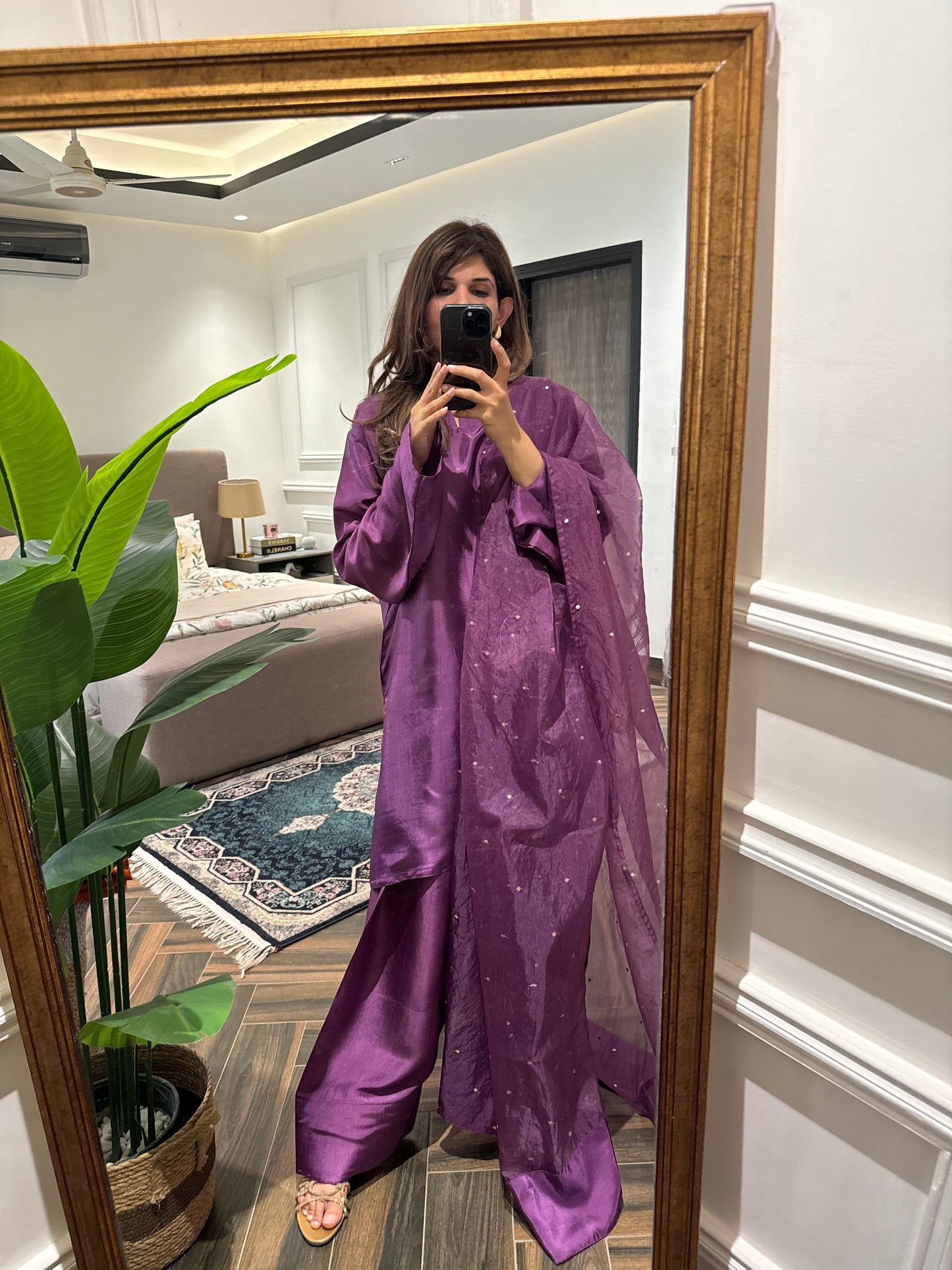 FS-02 Farshi Shalwar with sequence Spred duppata