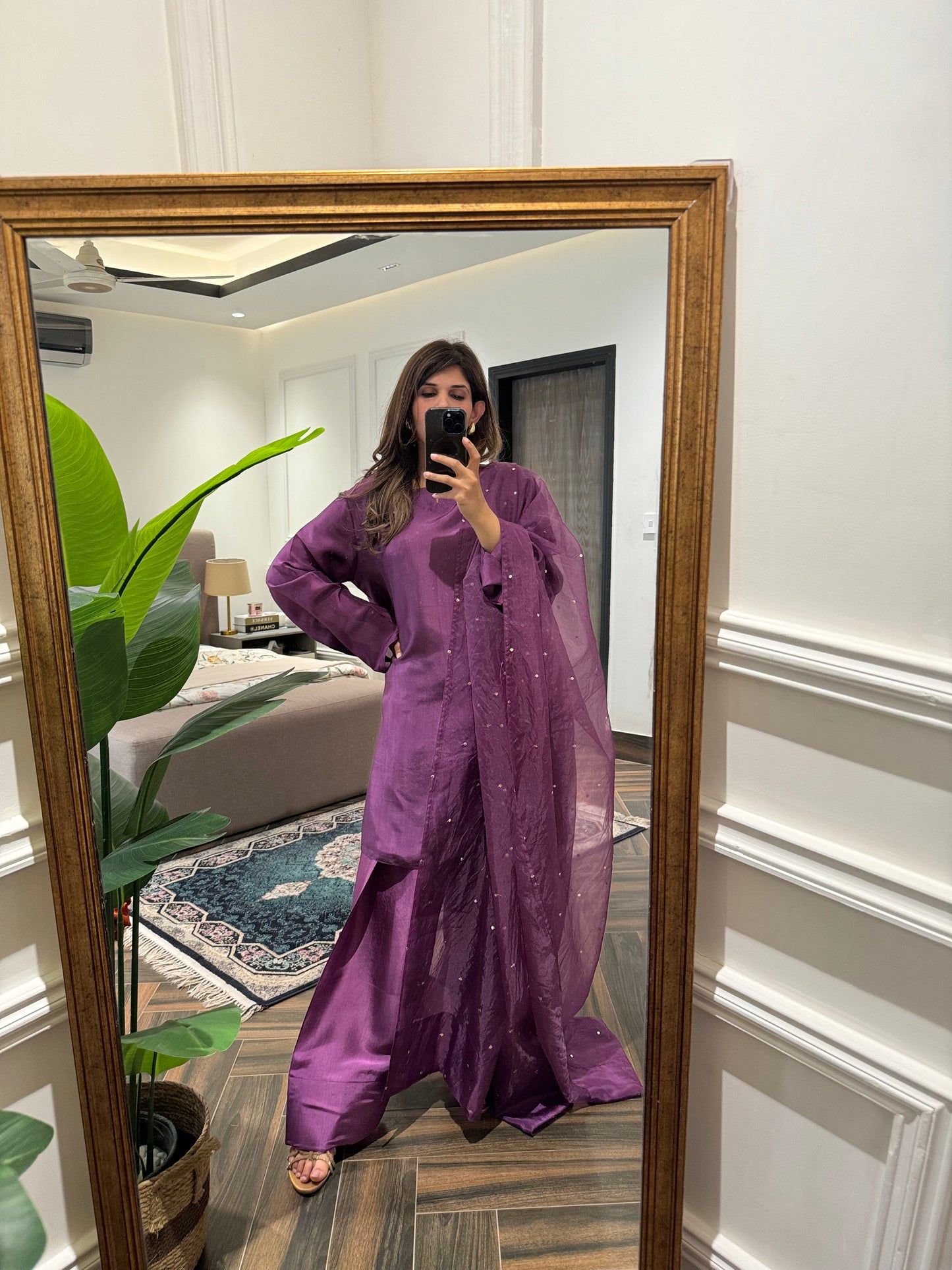 FS-02 Farshi Shalwar with sequence Spred duppata