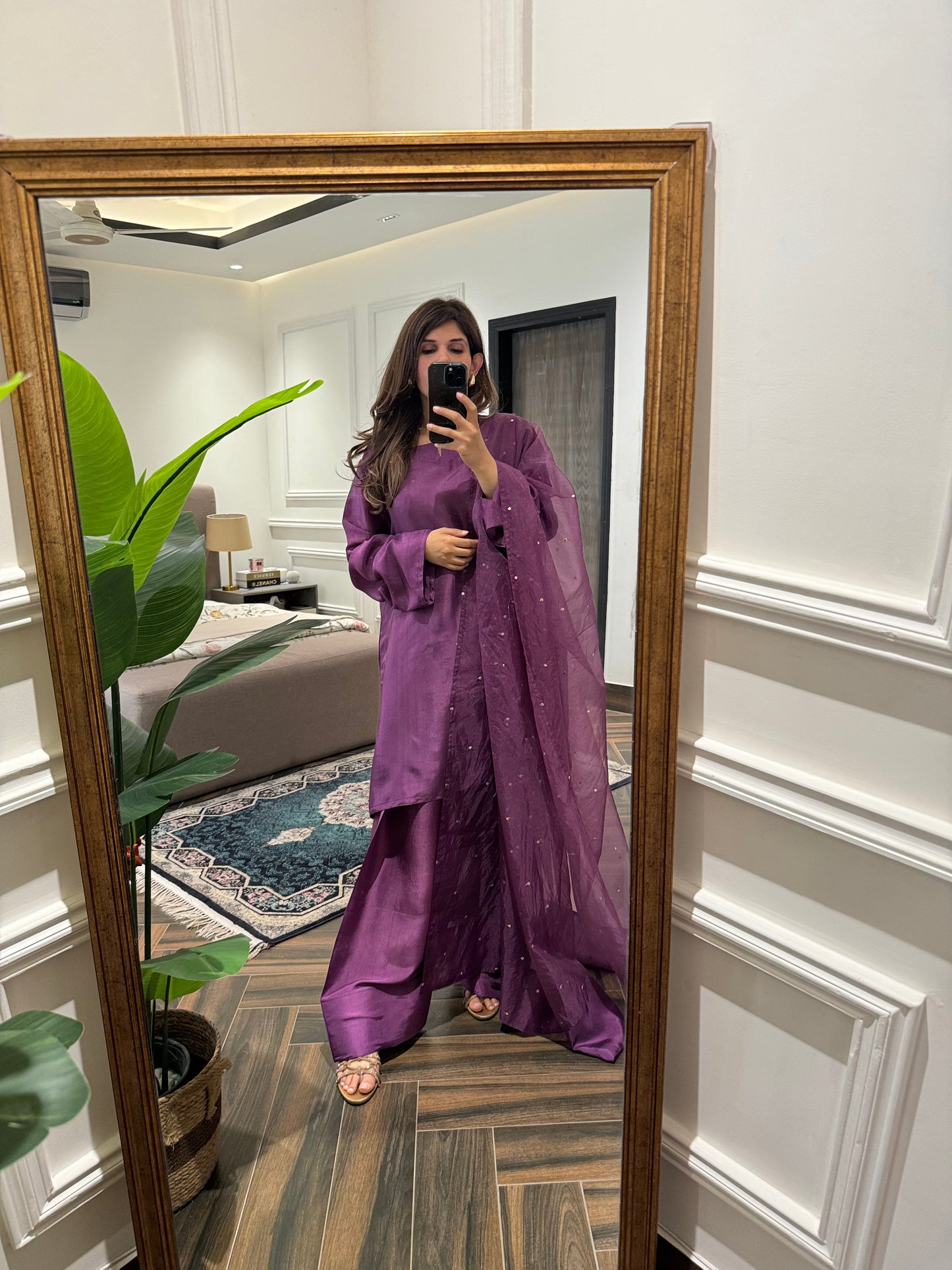 FS-02 Farshi Shalwar with sequence Spred duppata
