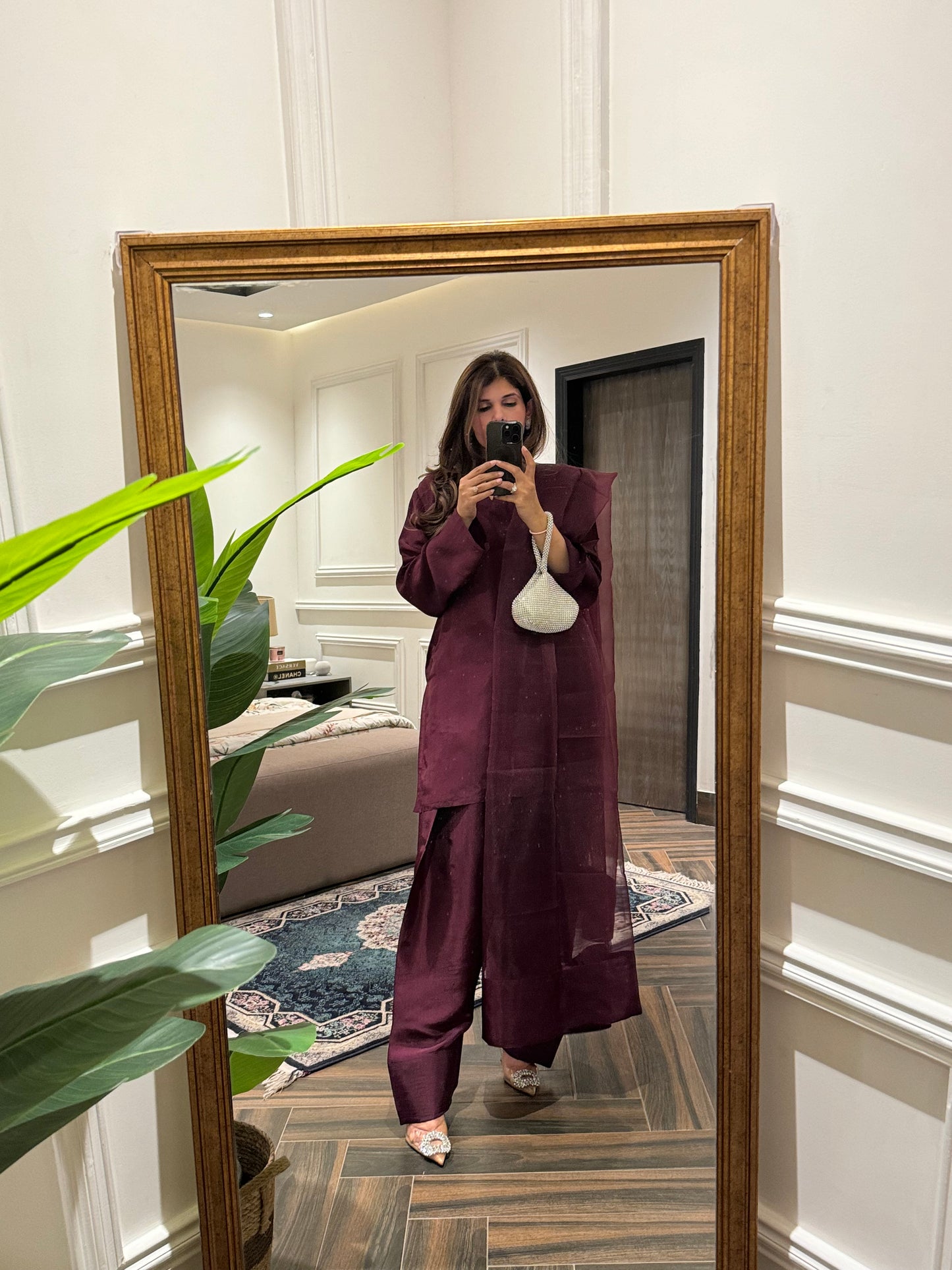 FS-06 Tassal Silk Farshi Shalwar set with Organza Duppata