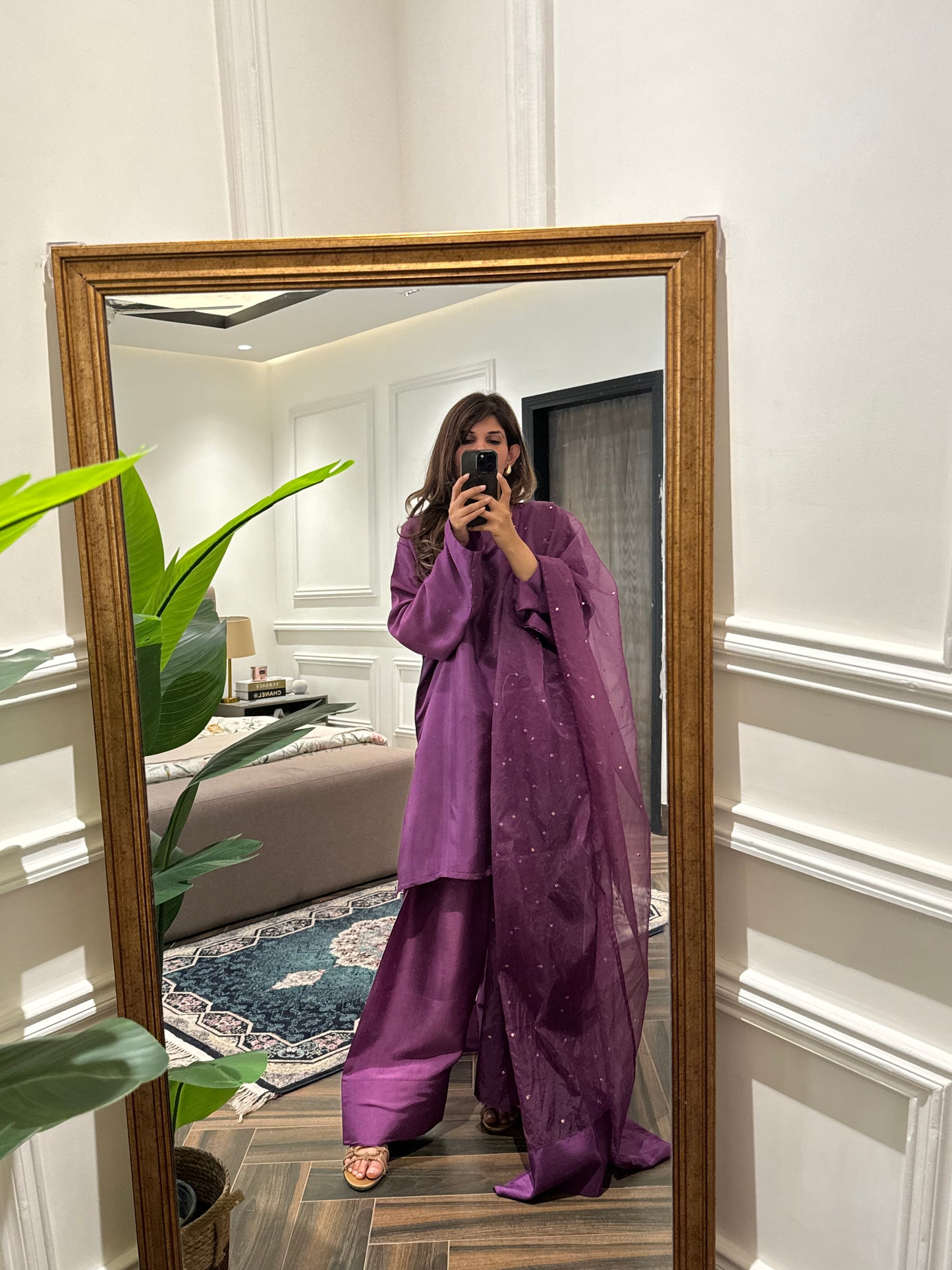 FS-02 Farshi Shalwar with sequence Spred duppata