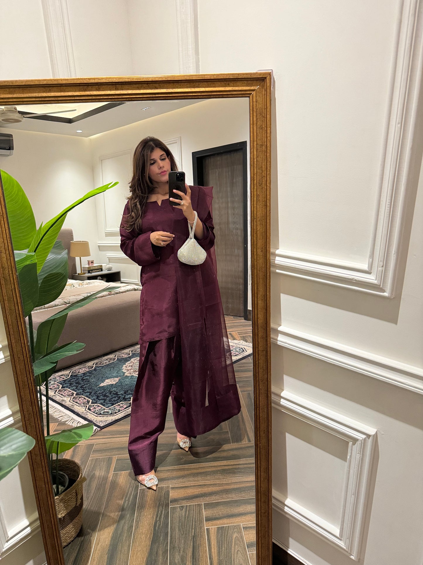 FS-06 Tassal Silk Farshi Shalwar set with Organza Duppata