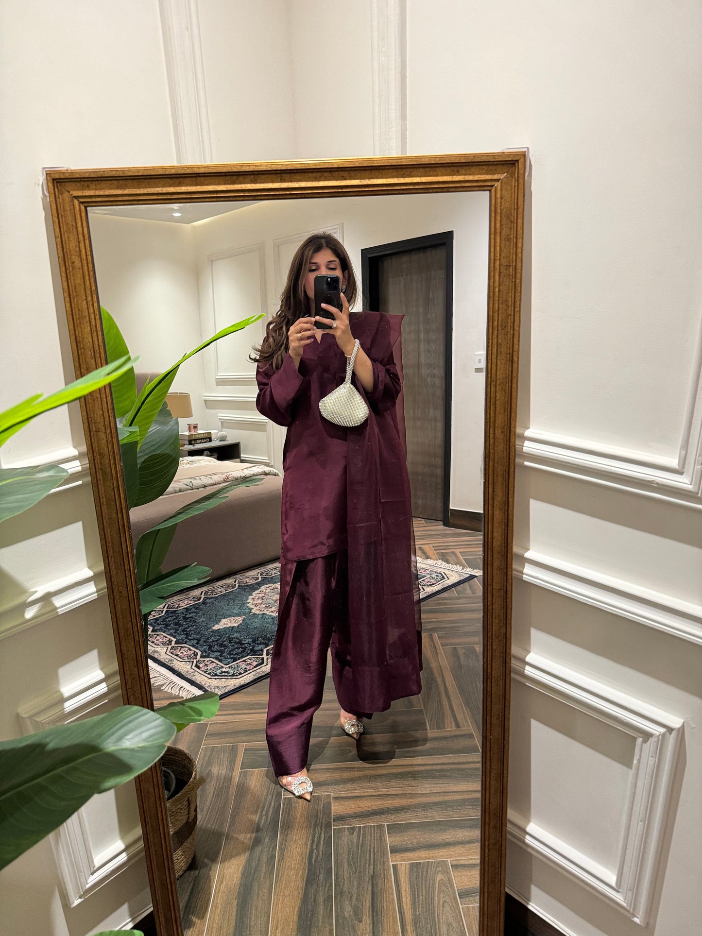 FS-06 Tassal Silk Farshi Shalwar set with Organza Duppata