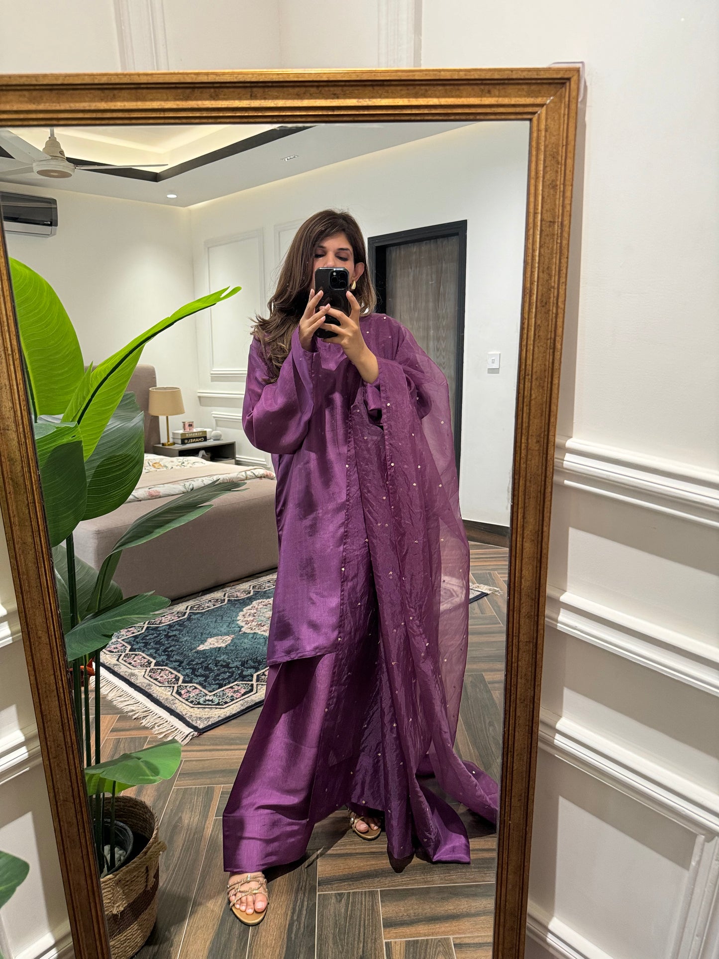 FS-02 Farshi Shalwar with sequence Spred duppata