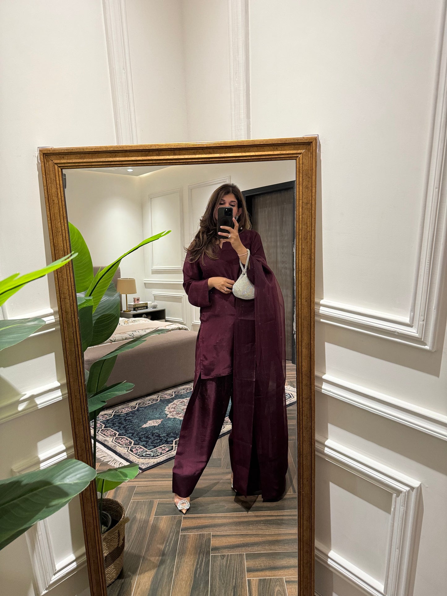 FS-06 Tassal Silk Farshi Shalwar set with Organza Duppata