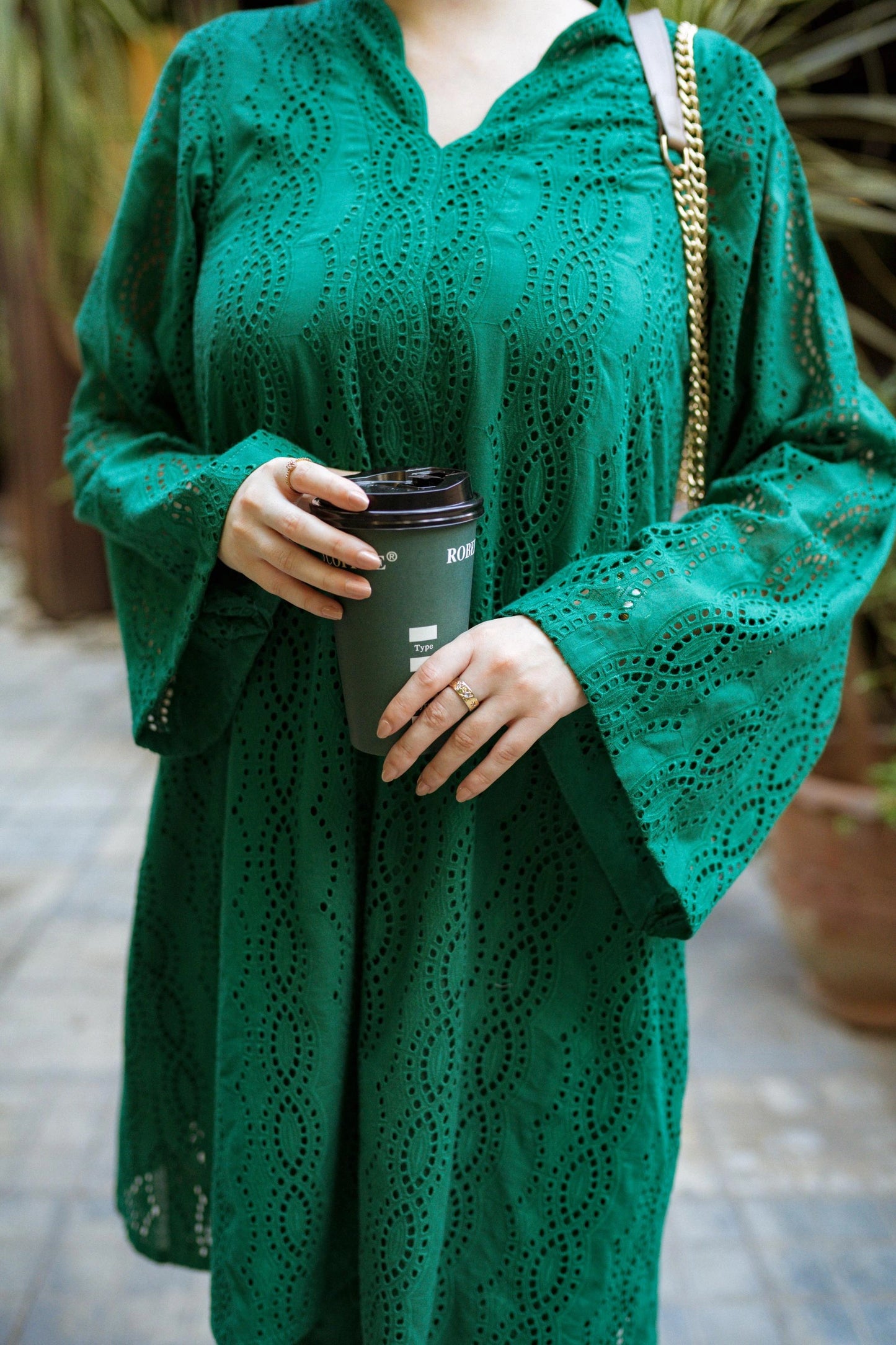 Elegant Shifli Chikan Cord Set featuring intricate embroidery, includes a matching top and pants for a polished look.