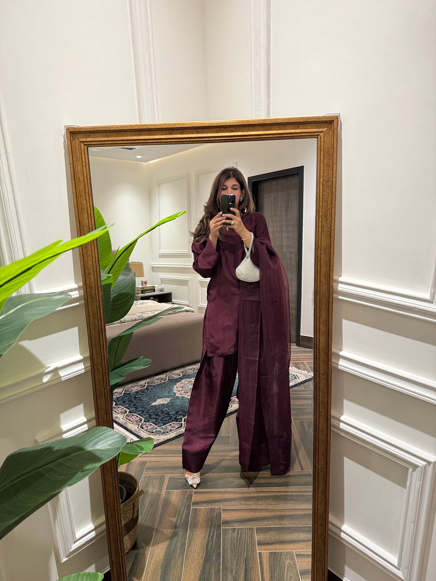 FS-06 Tassal Silk Farshi Shalwar set with Organza Duppata