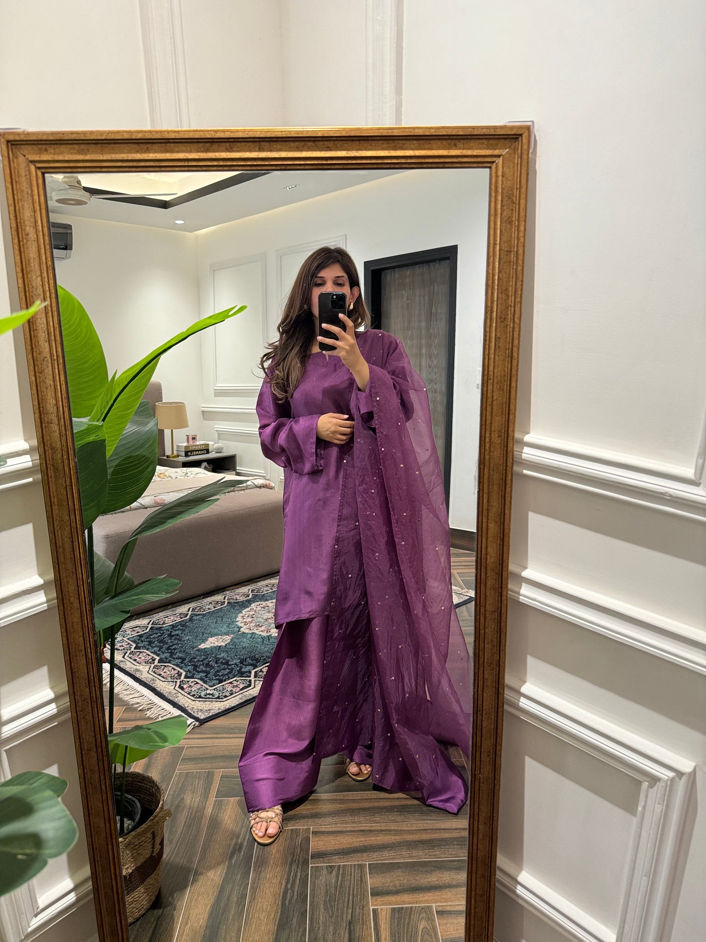 FS-02 Farshi Shalwar with sequence Spred duppata