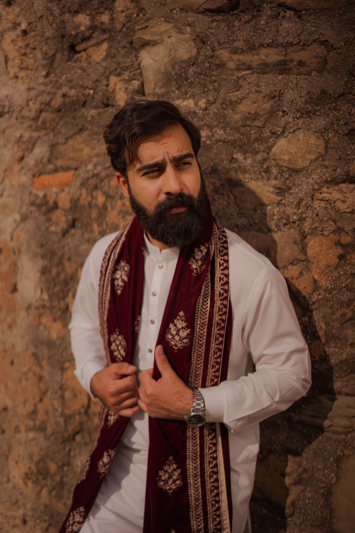 VT-146 Regalia Velvet shawl