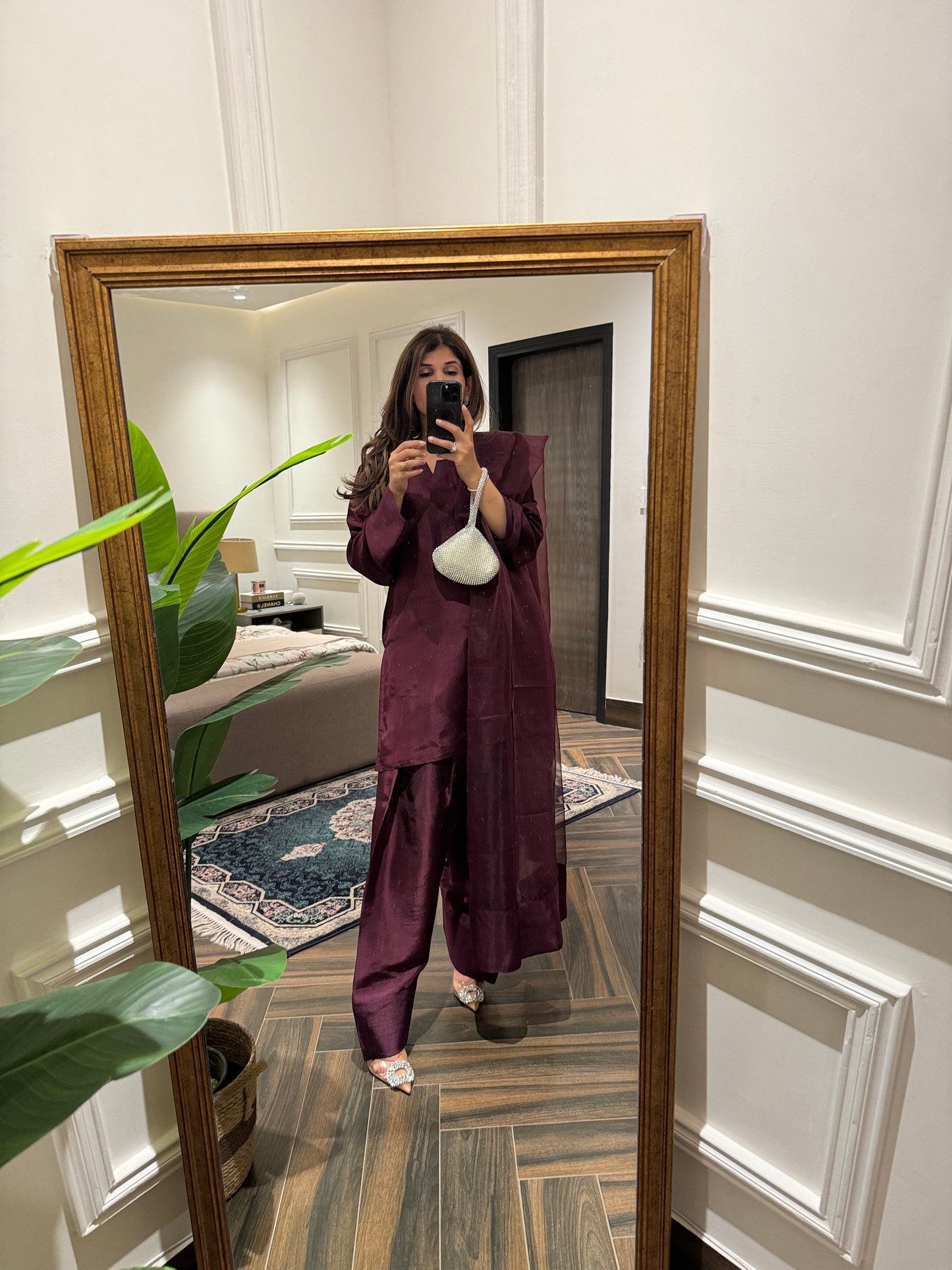 FS-06 Tassal Silk Farshi Shalwar set with Organza Duppata