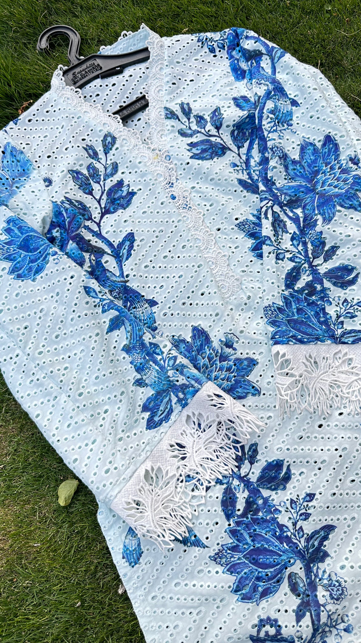 CH-03 shifli Chikan floral bail kurta
