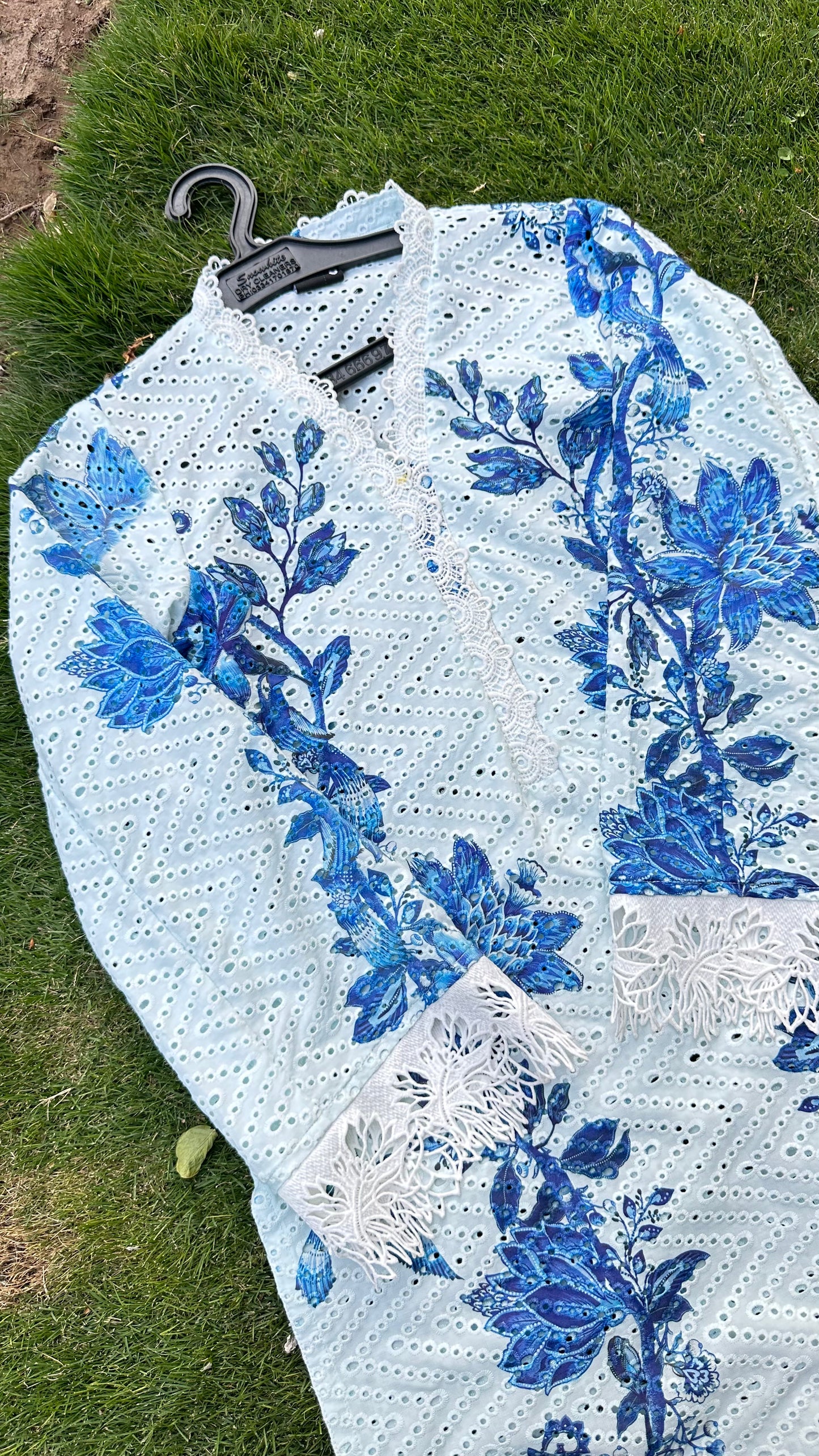 CH-03 shifli Chikan floral bail kurta
