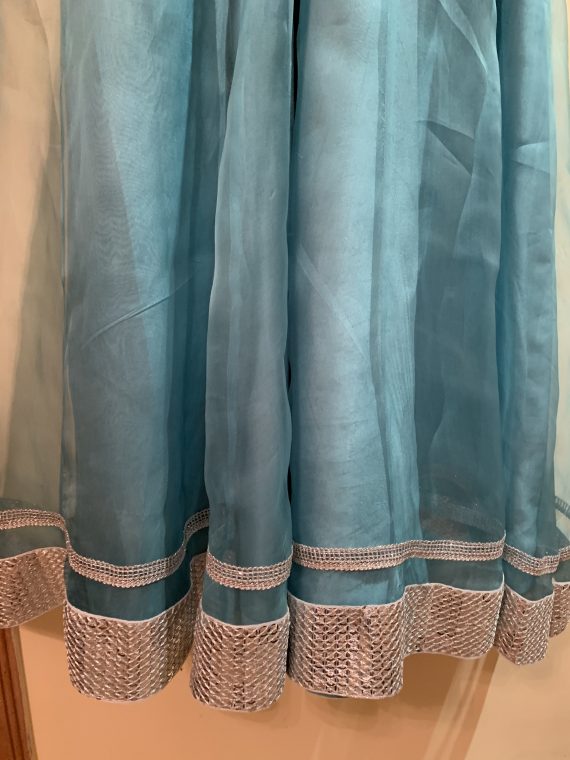 Pure organza Maxi with pure sequence duppata