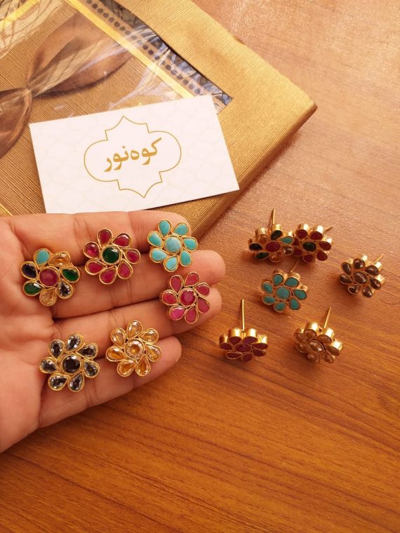 BE-97 Kundan stud earrings