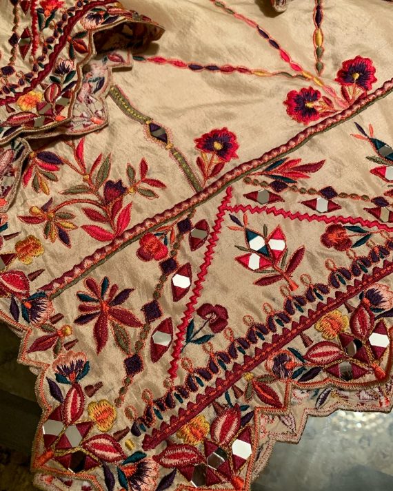 Ethnic multi Embroidered sheesha work 2pc