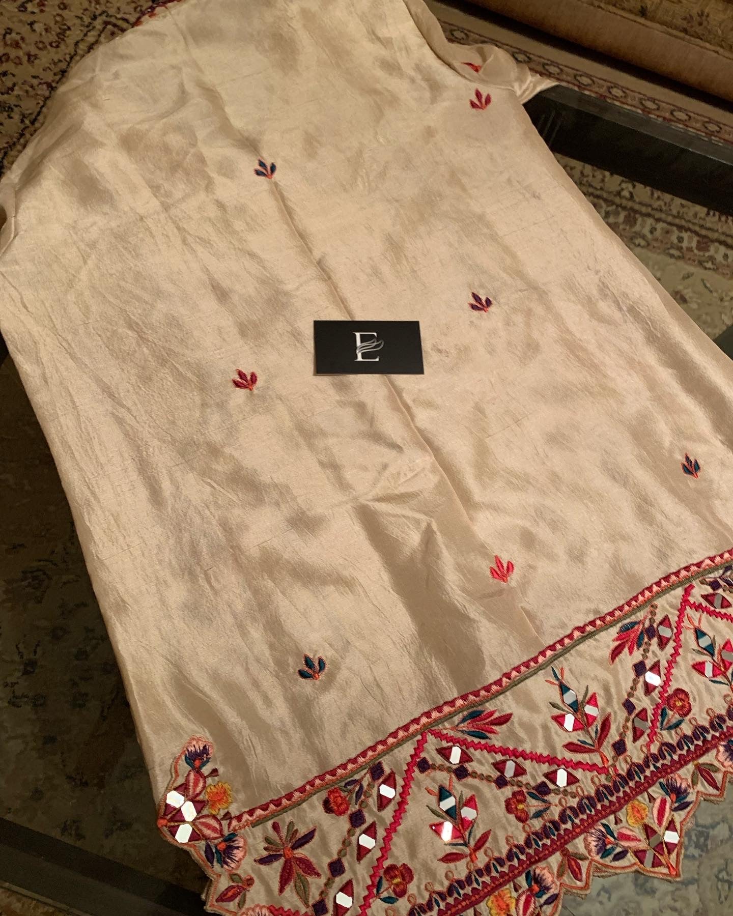 Ethnic multi Embroidered sheesha work 2pc