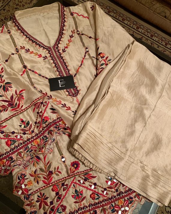 Ethnic multi Embroidered sheesha work 2pc