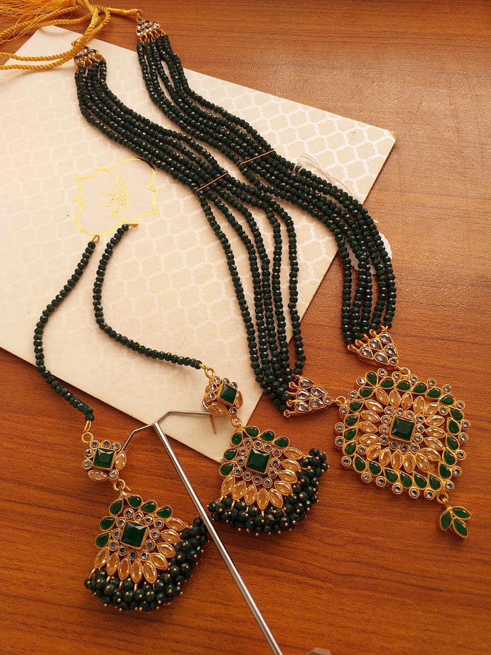 BE-54 Heavy Kundan mala set in stone