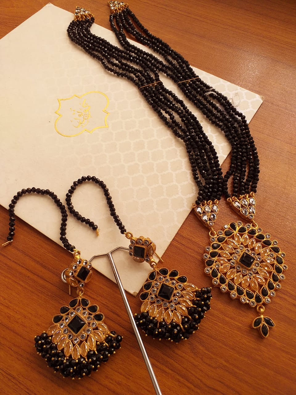 BE-54 Heavy Kundan mala set in stone