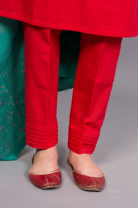 Swiss Khadar Pleated pants