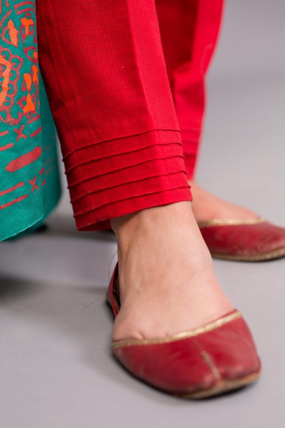 Swiss Khadar Pleated pants