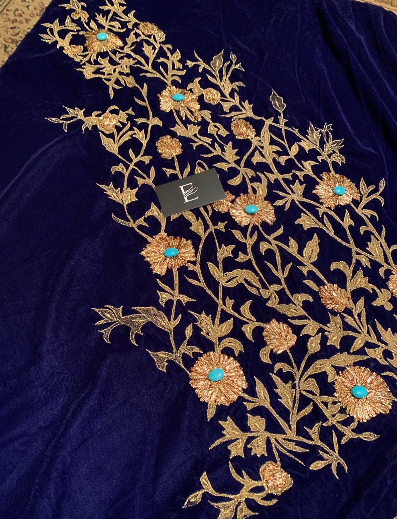 VT-53 Royal gota work Velvet Shawl