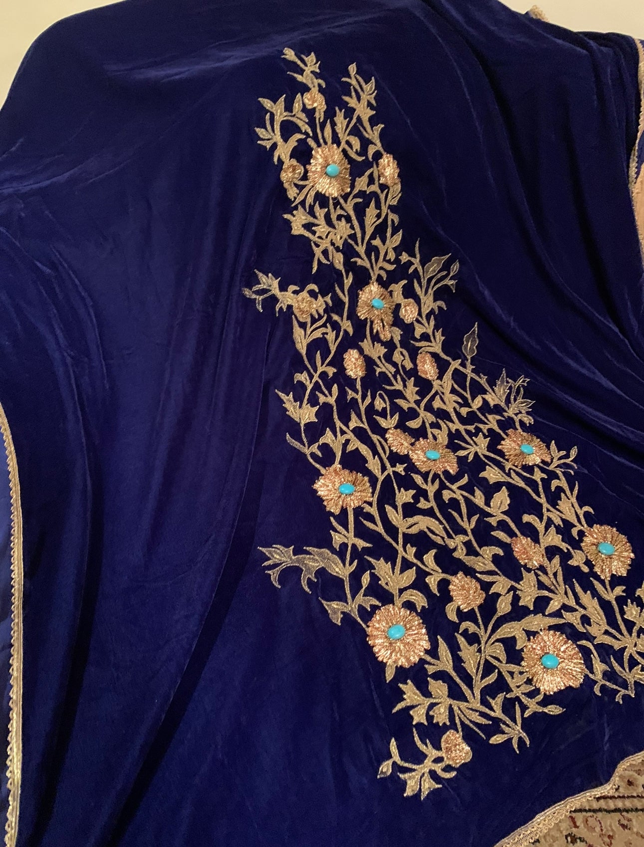 VT-53 Royal gota work Velvet Shawl