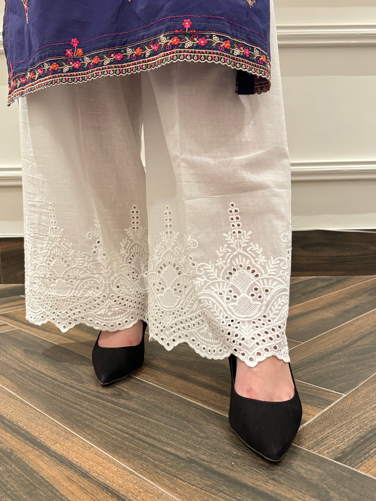 ASR-31 White Chikan Pants