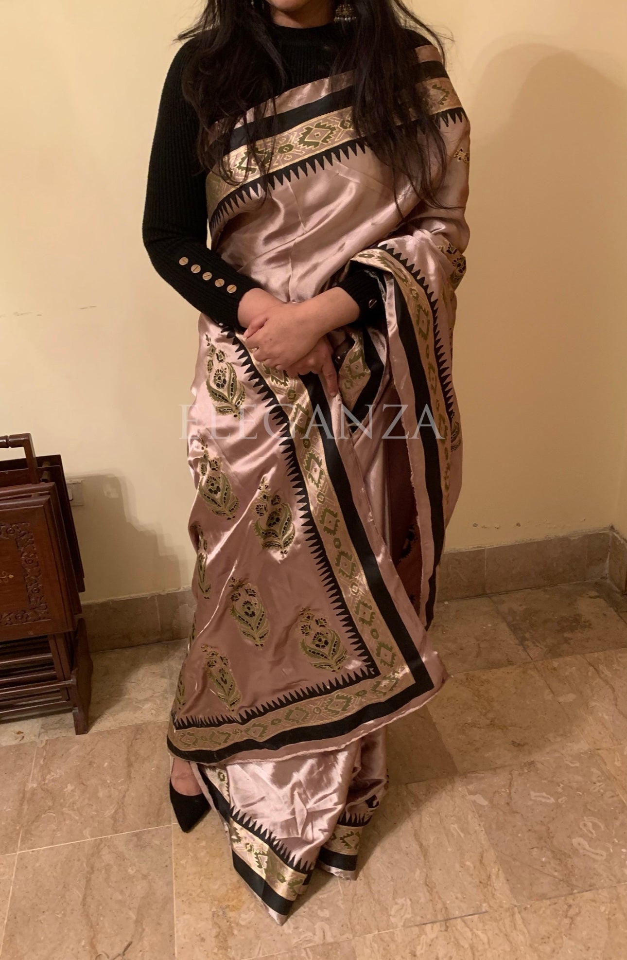 SAR-21 Silk block printed saree