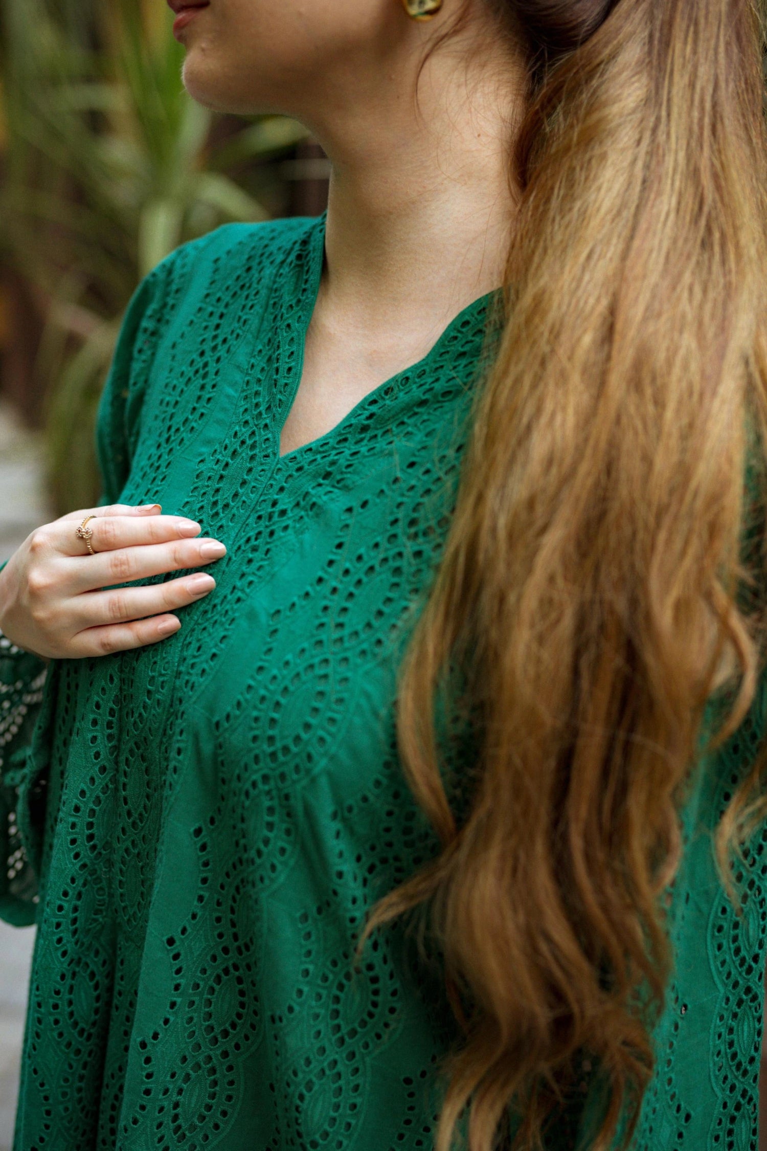 Elegant Shifli Chikan Cord Set featuring intricate embroidery, includes a matching top and pants for a polished look.