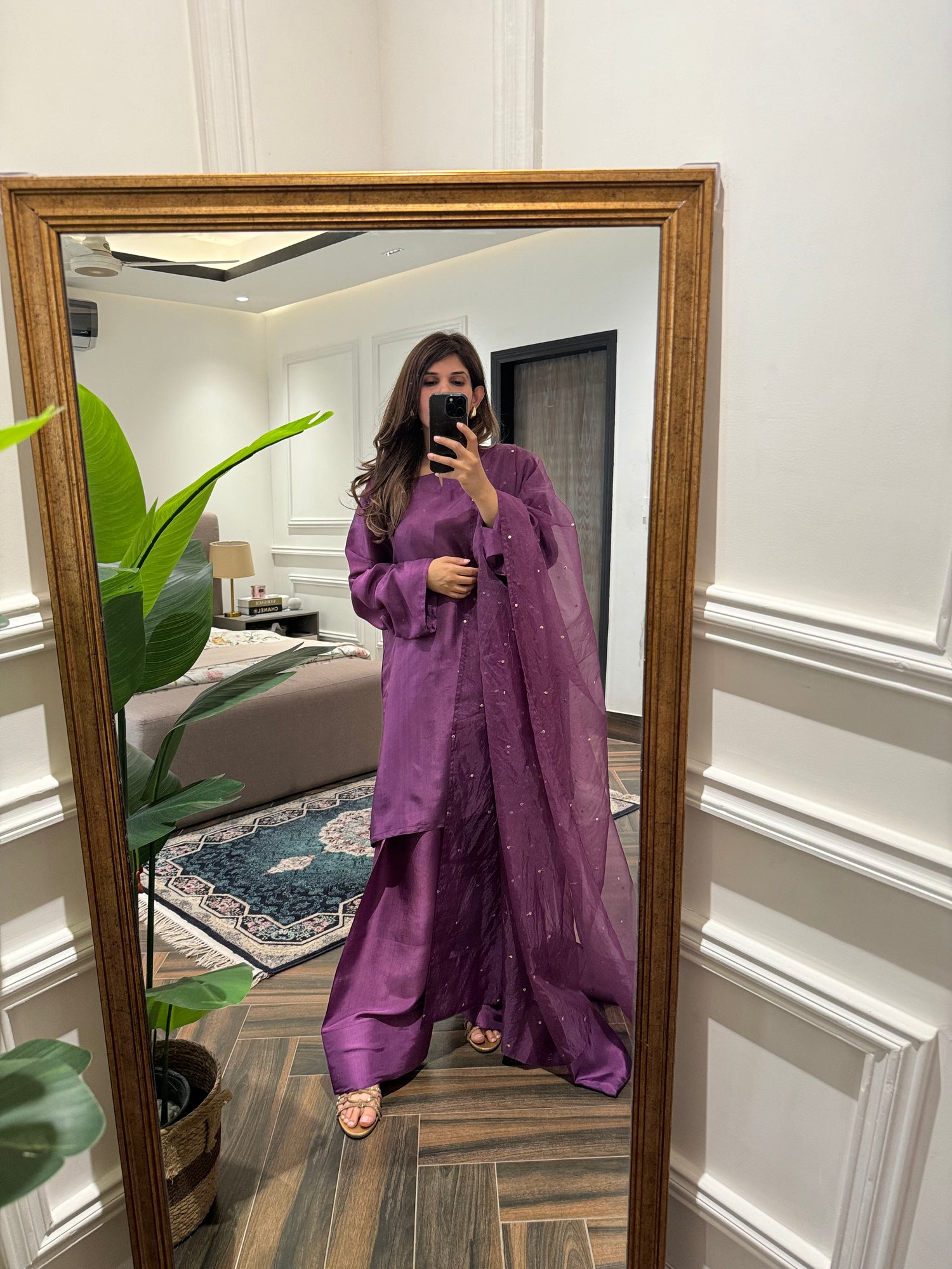 FS-02 Farshi Shalwar with sequence Spred duppata