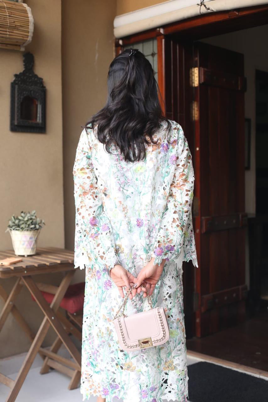 ASR-32 Multi floral long Shifli kaftan shirt