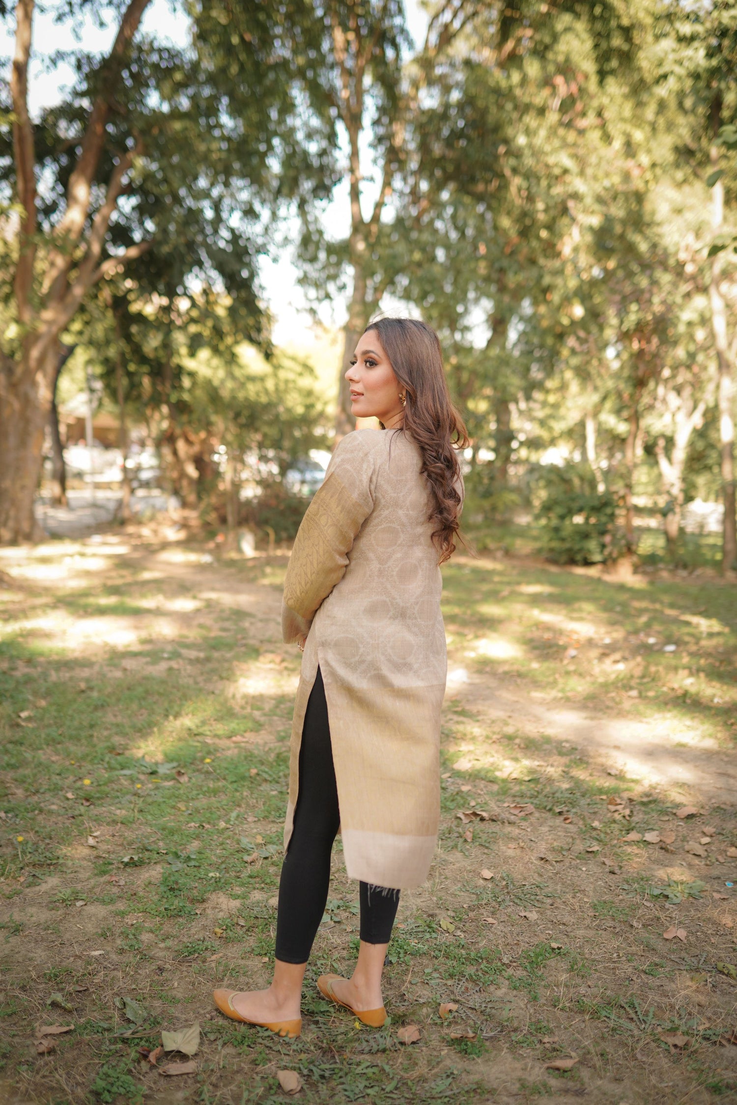 NU-04 Multi embroidered soft neutral kurta