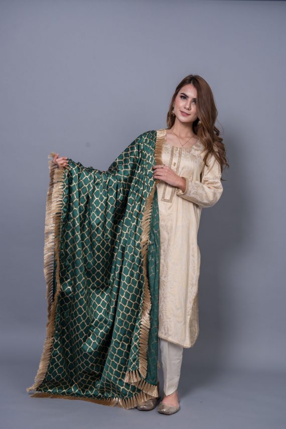JK-09 Silk Block printed Duppata only