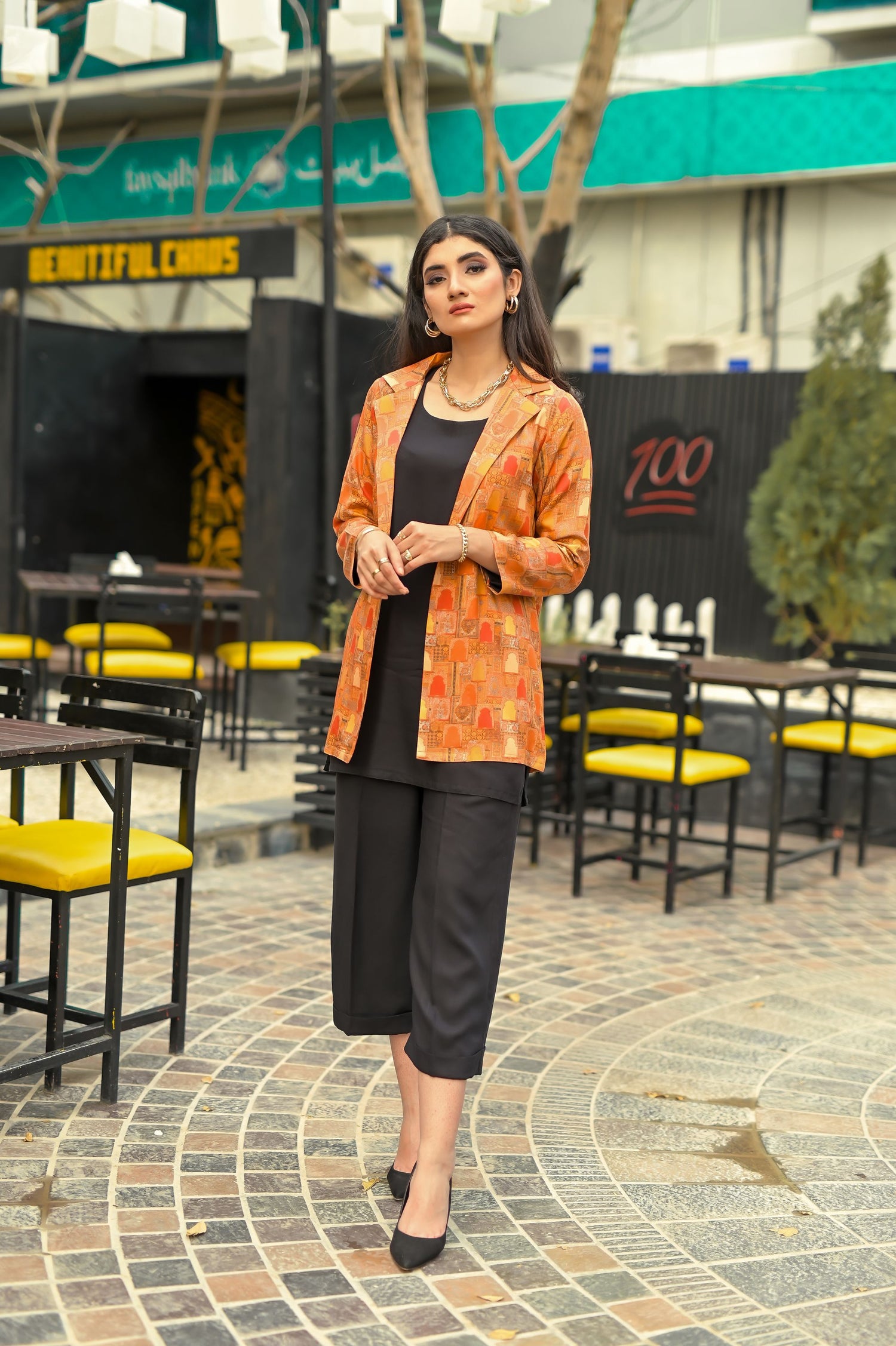 SD-13  Black separate with Printed orange Jacket