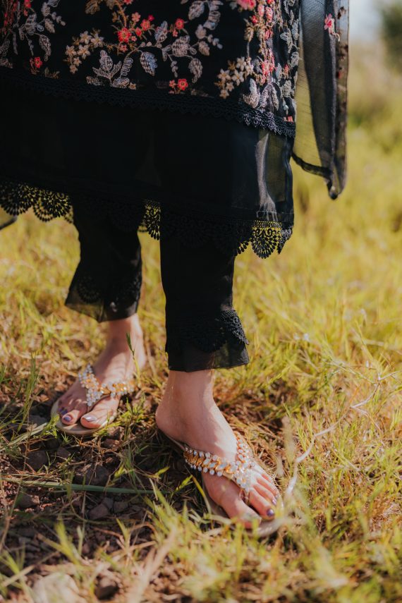 AU-03 – Embroidered Khaddi Cotton Net 3-Piece Suit