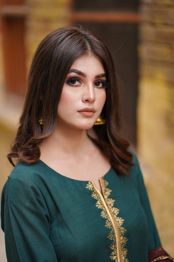 JA-02 Green Suit with brown shawl