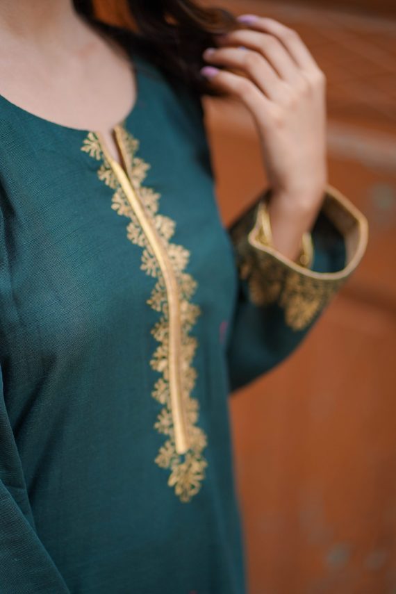 JA-02 Green Suit with brown shawl