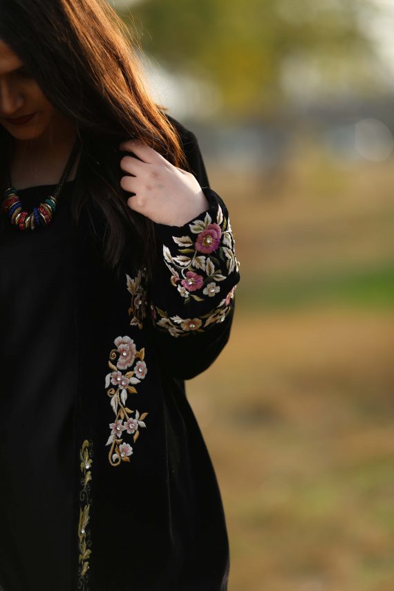 Long embroidered jacket hotsell