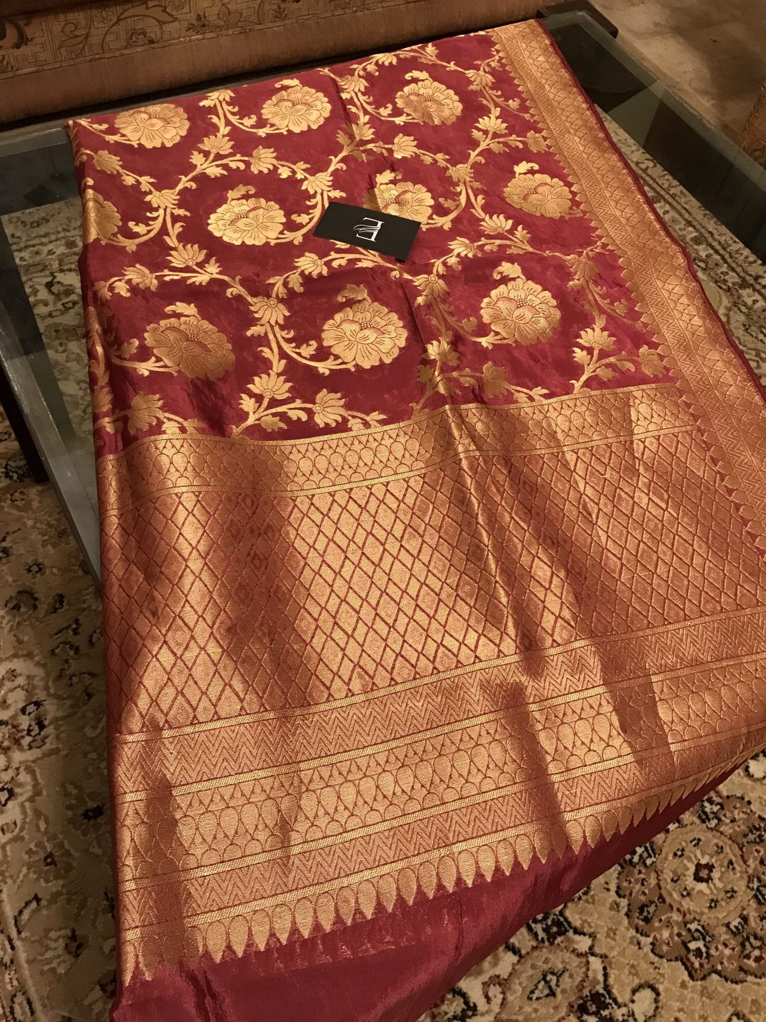 JKD-19 China Silk Banarsi organza duppata
