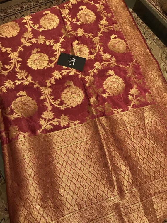 JKD-19 China Silk Banarsi organza duppata
