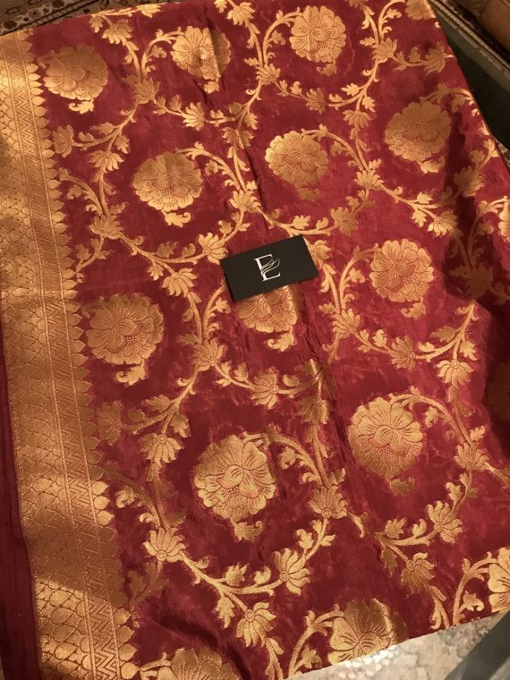 JKD-19 China Silk Banarsi organza duppata