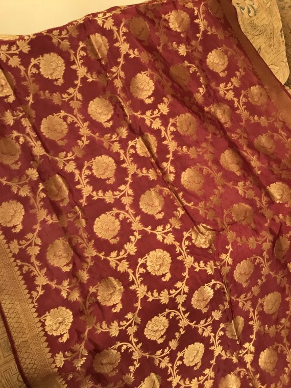 JKD-19 China Silk Banarsi organza duppata