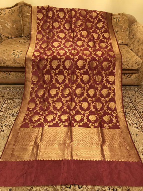 JKD-19 China Silk Banarsi organza duppata
