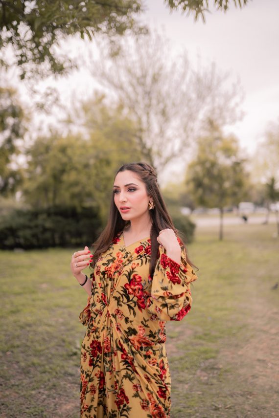 SD-07 – Pure Chiffon Self Palachi Printed Kaftan