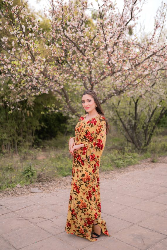 SD-07 – Pure Chiffon Self Palachi Printed Kaftan