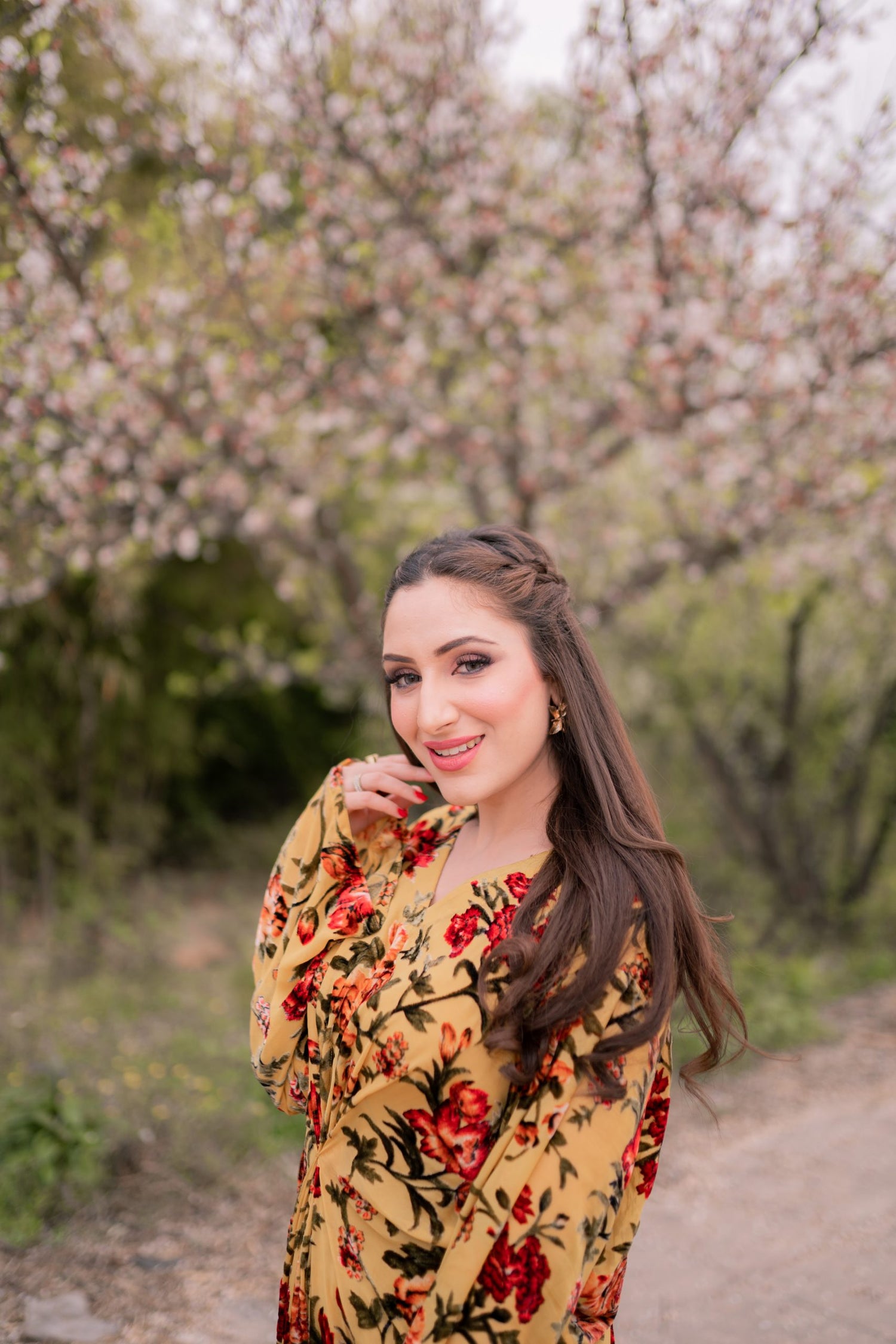 SD-07 – Pure Chiffon Self Palachi Printed Kaftan