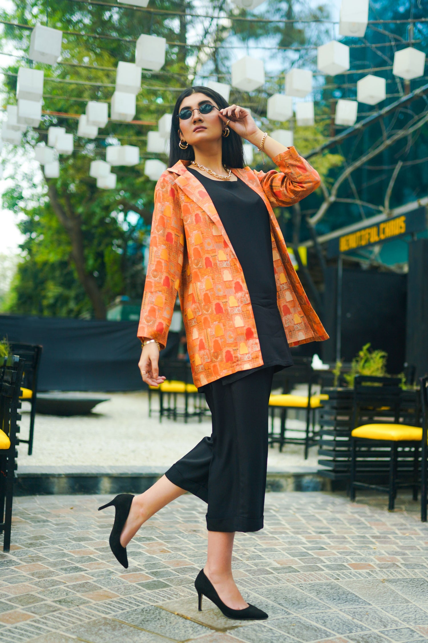 SD-13  Black separate with Printed orange Jacket